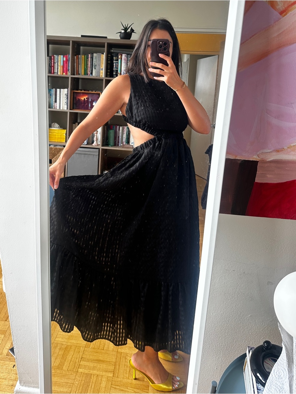 ASOS Edition Black Cut-Out Maxi Dress | US 8